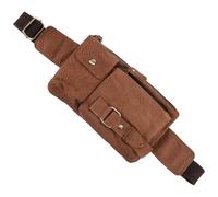 SAFIGLE Pochette Banane en Cuir de Rétro Portable Multifonctionnelle pour Homme Paquet d'Extérieur Pratique pour Téléphone Paquet Banane Taille Ajustable