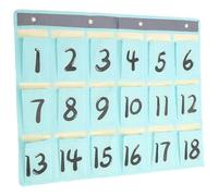 SAFIGLE Pochette de Rangement Murale Suspendue en Tissu Oxford Bleu Lac 18 Compartiments pour Téléphone Portable et Cartes Organiseur Pratique pour Porte Bureau ou Classe Paquet de