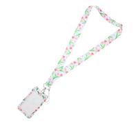 SAFIGLE Pochette Porte-Carte Id avec Lanière Élégante Motif Fleurs pour Travail École Et Transport Protège Carte Bus Et Carte Identité pour Femme Portable Et Pratique