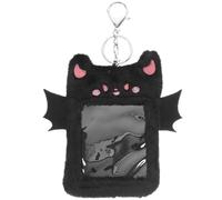 SAFIGLE Porte-Carte en Peluche avec Design démon ailé, idéal pour Cartes d'identité, Photos et Cartes de crédit, Porte-clés Pratique pour étudiants et Fans de Kpop Porte-clés Personnalisables