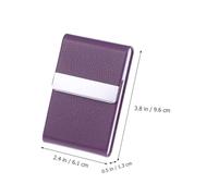 SAFIGLE Porte-cartes de Visite Vertical Cuir PU Porte-cartes Professionnel Acier Inoxydable Étui Rigide pour Cartes de Crédit et Identité Unisexe