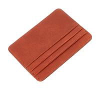 SAFIGLE Porte-Cartes Grains Lézard en PU Marron Compacte pour Cartes Bancaires Et D'identité, Pochette Protection Solide, Organizer Vertical De Cartes pour Voyageurs Et Professionnels