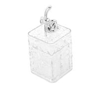 SAFIGLE Porte-Coton-tiges Rond avec Couvercle Accessoire de Salle de Bain pour Ranger Cotons-tiges Cure-Dents et Petits Objets