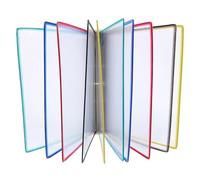 SAFIGLE Porte-Documents Mural Pochettes Transparentes Fer et PVC Support Suspendu pour Dossiers Brochures et Magazines Organisateur Mural Gain de Place pour Bureau École ou Cabinet