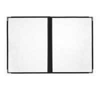 SAFIGLE Porte-menu PVC Transparent Robuste Pages Faces Porte-couverture pour Restaurant Classeur Organiseur Pratique pour Présentation Claire