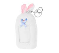 SAFIGLE Porte-photocard Peluche Doux Porte-clés avec Support pour Carte Photo Badge Et Clé Design De Lapin pour Adolescent