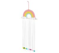 SAFIGLE Porte-pinces à Cheveux Arc-en-ciel Suspendu, Organisateur Mural pour Nœuds et Barrettes, Tissu Coloré, Rangement Décoratif pour Filles, Chambre D’garçon et Filles, Présent