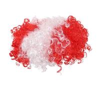 SAFIGLE Postiche Duveteuse aux Couleurs du Drapeau Canadien Couvre-Chef de Supporter de Football Unisexe en Fibre PET Douce Taille Unique Accessoire de Déguisement pour Fêtes