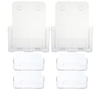 SAFIGLE Présentoir à Brochures A4 en Acrylique Nominatives | Design Transparent, Base Antidérapante, Structure Solide, pour Comptoirs de Vente et Conférences