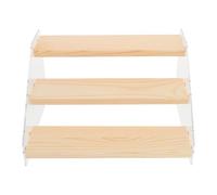 SAFIGLE Présentoir à Desserts Acrylique Transparent Support de Rangement Pratique Étagère de Bureau Compacte pour Organisation et Affichage