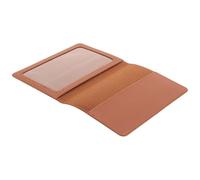 SAFIGLE Protège-Passeport Marron en Cuir Texture Lisse, Design Embossé Unique, pour Voyage et Organisation des Documents Essentiels