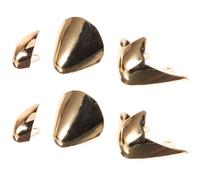 SAFIGLE Protège-Talons Métalliques Dorés pour Talons Hauts - Embouts Décoratifs Pointus en Métal - 3 Paires - Couvre-Chaussures Protecteur pour Pointes et Bouts de Bottes - Accessoire