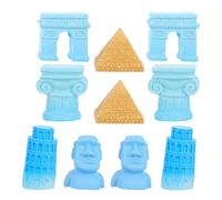 SAFIGLE Pyramide Tour de Pise Statue Moaï Arc de Triomphe Colonne Romaine - Figurines Décoratives en Métal pour Maison Miniature Aquarium et Bureau