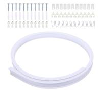 SAFIGLE Rail de Rideau Plafond Flexible Incurvé Kit Complet avec Accessoires Tringle Plafond Silencieuse et Robuste pour Séparation Fenêtres Atypiques