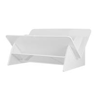 SAFIGLE Rayonnage de Rangement pour Dossiers, Étagère Multifonction Pet | Structure en V, Style Minimaliste Moderne, Blanc, Usage Domestique, Organise Papiers et Petits Objets