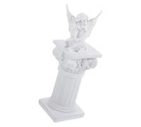 SAFIGLE Roman Column Resin Figurine Set with Angel Statue Decorative Sculpture for Home and Garden Classic Greek Style Desktop Ornament
