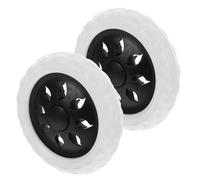 SAFIGLE Roulettes de Rechange pour Chariot à Courses et Bagages Acier Robuste Paire Noire Kit de Fixation Roues Résistantes à L’Usure pour Poussette Caddie Trolley Accessoire