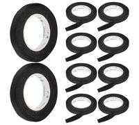 SAFIGLE Ruban Adhésif Noir pour Scrapbooking et Emballage, 10 Rouleaux 1 CM X 13 M, Imperméable et Résistant aux Variations de Température, pour Loisirs Créatifs