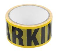 SAFIGLE Ruban D’avertissement Auto-adhésif Jaune à Texte Noir, Ruban de Signalisation Multifonction Résistant aux Déchirures, Rouleau de 1 Rouleau pour Usage Extérieur et Lieu de Travail,