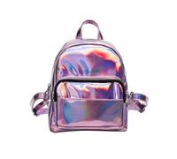 SAFIGLE Sac à Dos Holographique Rose pour Filles Grosse Capacité, Fermeture Sécurisée, Bretelles Réglables et Design Chic, Idée Cadeau Rentrée Scolaire