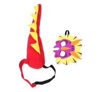 SAFIGLE Set Accessoires Dinosaure pour Garçon Fille Masque et Queue de Tricératops Réalistes pour Fêtes Anniversaire Cosplay et Jeux de Rôle Créatifs