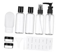SAFIGLE Set De Bouteilles De Voyage 80ml Paquet Transparent Flacons à Pompe Rechargeables Contenants Pour Soins Peau Pour Voyage Et Anti-fuites Et Compact