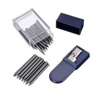 SAFIGLE Set de Mines de Compas Crayon Intégré Recharge pour Matériel de Géométrie Outil Précis pour Étudiants et Professionnels Rangement Tube Plastique Compact