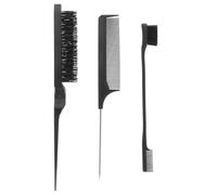 SAFIGLE Set de Peignes Coiffants avec Brosse Double Embout pour Maquillage et Massage Cuir Chevelu en Plastique pour Usage Professionnel