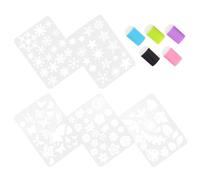 SAFIGLE Set de Tampons Encreurs Portables avec Éponges pour Peinture Artistique Outils DIY pour Garçon Fille Couleurs Mixtes avec Règle Kit Créatif pour Loisirs et Décoration