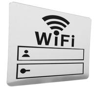 SAFIGLE Signe Wifi Hôtel Autocollant Mural DIY Acrylique Miroir Mot de Passe Réseau Sans Fil pour Restaurants Bureaux et Chambres Installation Facile et Design Élégant