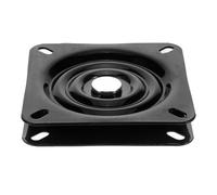 SAFIGLE Socle Pivotant Carré 127 CM 2 MM Épaisseur en Acier Noir Plaque Pivotante 360° pour Tabouret de Bar Pivotant Multifonction pour Meubles et Sièges de Rechange