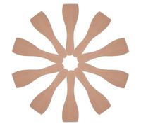 SAFIGLE Spatule en Bois la Cuisine en Bois de Hêtre, Lot de 10, Poignée Confortable, Usage Polyvalent pour Cuisson et Barbecue, Ustensile Solide