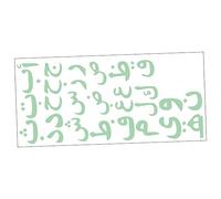 SAFIGLE Sticker Mural Alphabet Arabe Lumineux Autocollant Phosphorescent Décoratif pour Chambre Garçon Fille Adhésif sans Résidu Design Éducatif Créatif