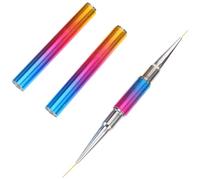 SAFIGLE Stylo à Ongles Double Tête 5 Pcs Pinceau de Nail Art Multifonctionnel Outil de Manucure pour DIY Pratique pour Dessiner des Motifs Éblouissants Accessoires de Nail Art