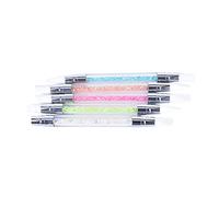 SAFIGLE Stylo à Ongles Pour Nail Art Tête Silicone Manche Acrylique Transparent Ensemble Outils De Salon