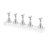 SAFIGLE Support à Ongles à Presser Transparent 5 Pièces Petit Ensemble Pour Débutants Pratique Nail Art Manucure Méthodologie