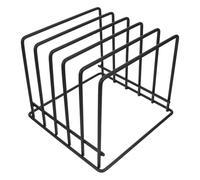 SAFIGLE Support de Rangement pour Planches à Découper en Métal Noir Antidérapant Organisateur Multifonction pour Ustensiles de Cuisson et Casseroles Installation sur Plan de Travail 1