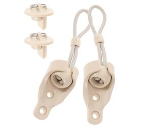 SAFIGLE Support D'extrémité pour Store Enrouleur Beige Attache Élastique Anti-Vent en Pom et Caoutchouc, Kit Multi-Usage pour Stores Roulants Intérieur et Extérieur