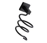 SAFIGLE Support Mural pour Sèche Cheveux Aluminium Porte Sèche Cheveux Autocollant Installation Sans Perçage Rangement Pratique Salle de Bain Noir