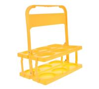 SAFIGLE Support Pliable Portable pour Bouteilles de Bière Jaune Porte-Bouteilles Réutilisable à Main Organiseur Robuste pour Bar Pique- et Barbecue