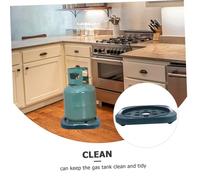 SAFIGLE Support Rond Mobile pour Bonbonne de Gaz Propane Plateau avec roulettes Base Légère et Compacte pour Stockage Sécurisé Intérieur et Extérieur Protection Sol et Plan de Travail