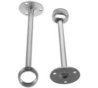 SAFIGLE Supports de Tringles à Rideaux en Acier Inoxydable Épais, 2 Pièces, Tête Ronde, Diamètre 25 Mm, Longueur 15 Cm, Fixation Robuste pour Rideaux et Penderie, Maison et Bureau