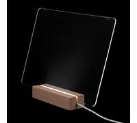 SAFIGLE Tableau Mémo de Bureau en Acrylique Transparent Grand Format Base Lumineuse LED Réglable en 3 Couleurs, Tableau D’écriture Effaçable à Sec Stylo Effaçable pour École et Bureau