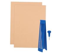 SAFIGLE Tablette Braille 27 Lignes 30 Cases Stylet Et 2 Feuilles D'exercice Plaque Braille En Plastique Pour Aveugles Kit D'écriture Pratique Et Portable En Pour Utilisation Extérieure