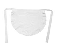 SAFIGLE Tablier Blanc Long Femme en Coton avec Bordure Dentelle et 2 Poches - Vintage pour Serveuse la Cuisine Restaurant et Café - Demi Confortable et Élégant