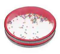 SAFIGLE Tambour Océanique 20 CM à Perles Métalliques Instrument de Percussion Orff pour Garçon et Filles et Adultes Tambour Rond Portable pour Initiation Musicale et Relaxation