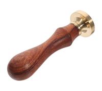 SAFIGLE Tampon Cire Vintage en Cuivre avec Poignée en Bois, Tête de Sceau Étoile, Portable et Pratique pour Cacheter Enveloppes et Lettres Rétro