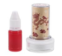SAFIGLE Tampon Dragon Année Plastique pour Scrapbooking DIY Tampon Rond Chinois Rouge pour Journal Intime Motif Décoratif Nouvel An Chinois pour Artisanat et Carnet