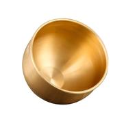 SAFIGLE Tasse à Thé en Laiton Doré Compacte et Résistante aux Chocs Coupe à Eau Ronde 60 Ml pour Cocktail Whisky et Spiritueux Tasse Vintage Portable pour Fête et Banquet