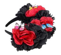 SAFIGLE Tête De Fleurs Mexicaines Couronne De Fleurs Pour Femmes Accessoire De Cheveux Pour Costume De Fête Bandeau De Jour Des Morts